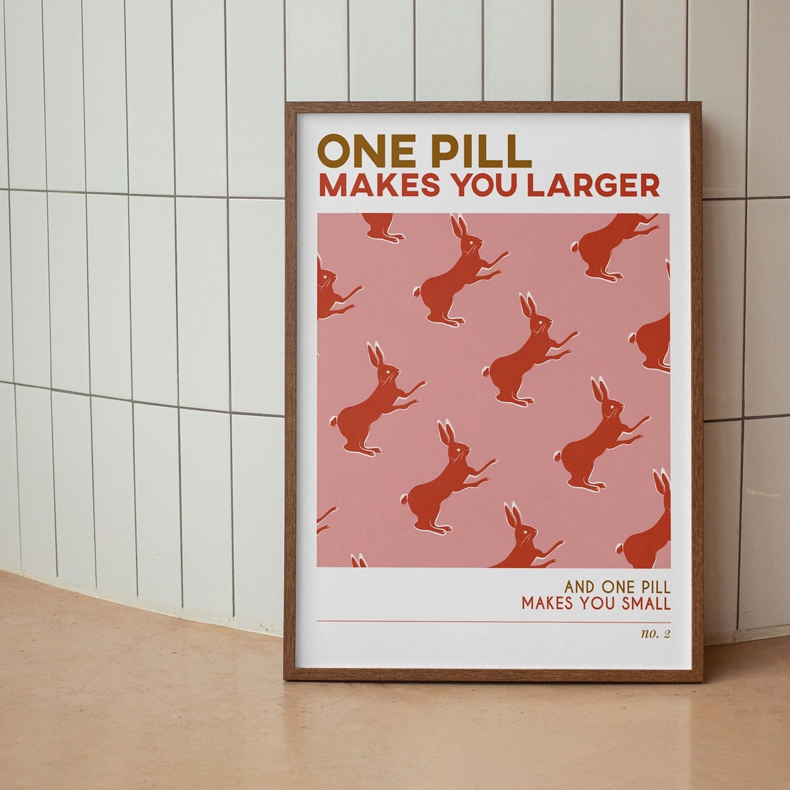 Jefferson Airplane White Rabbit One Pill Lyric Rabbit Poster