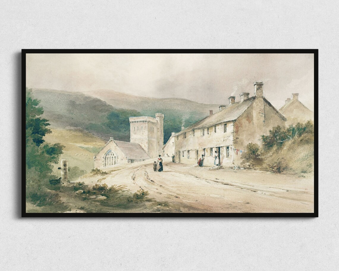 Country Church Painting, Christian Wall Art Print