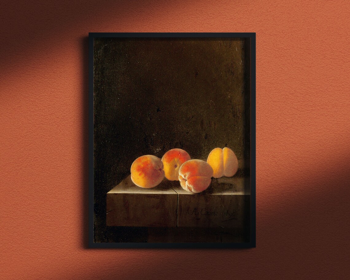 Vintage Fruit Still Life Art Print, Moody Painting - Image 2