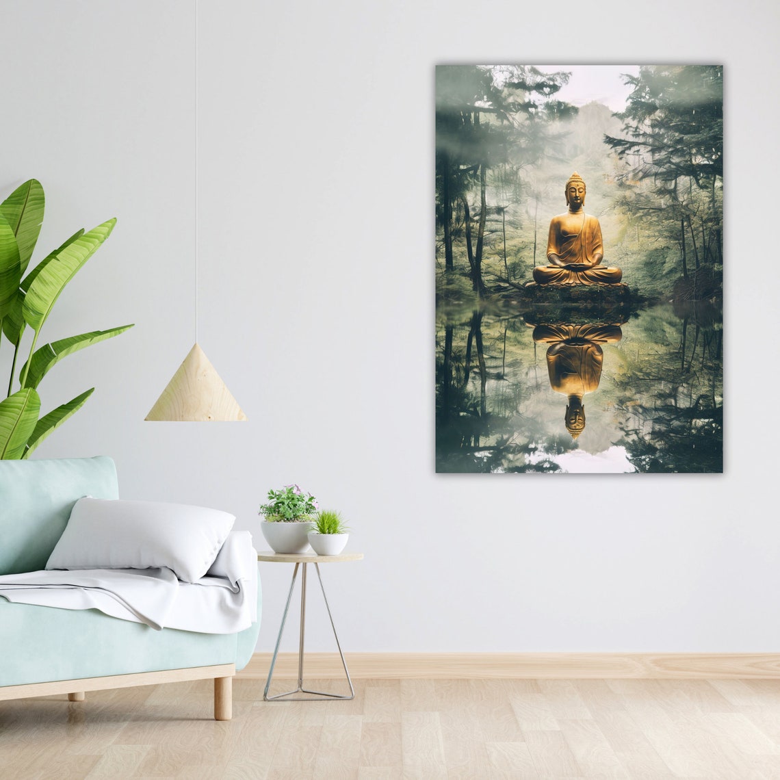 Nature Buddha Art Print Ready To Hang Framed Wall Decor Zen Art Spiritual Home Decor - Image 5