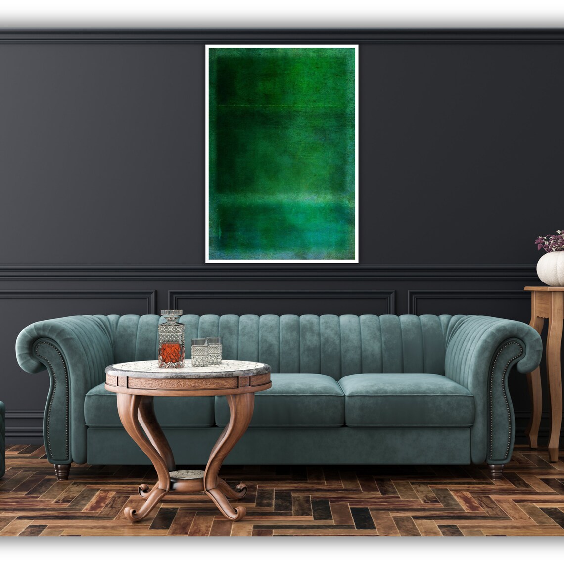 Mark Rothko-Inspired Green Abstract Art Print, Modern Decor - Image 5