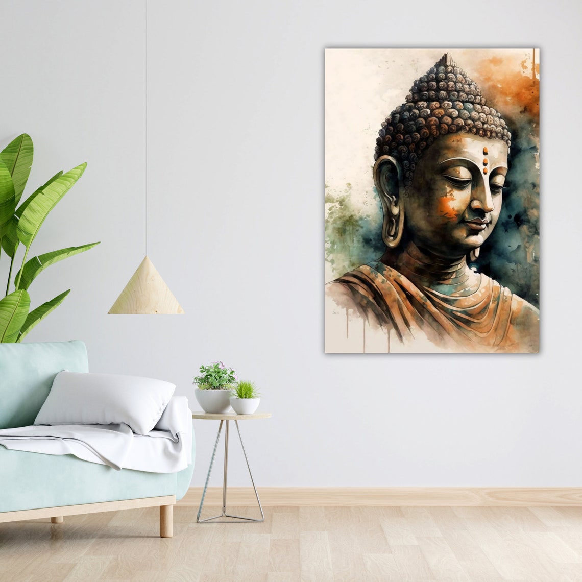 Peaceful Reflection Buddha Art Print Ready To Hang Framed Zen Wall Decor - Image 5