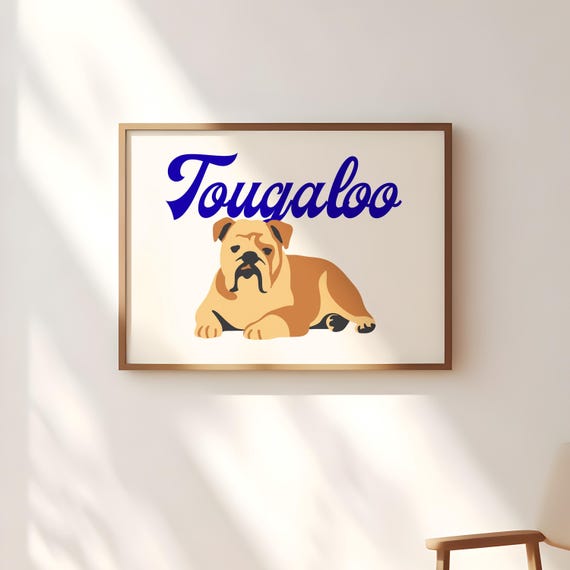 Tougaloo College Hbcu Modern Deco Mascot Wall Art Poster Gift For Alumni