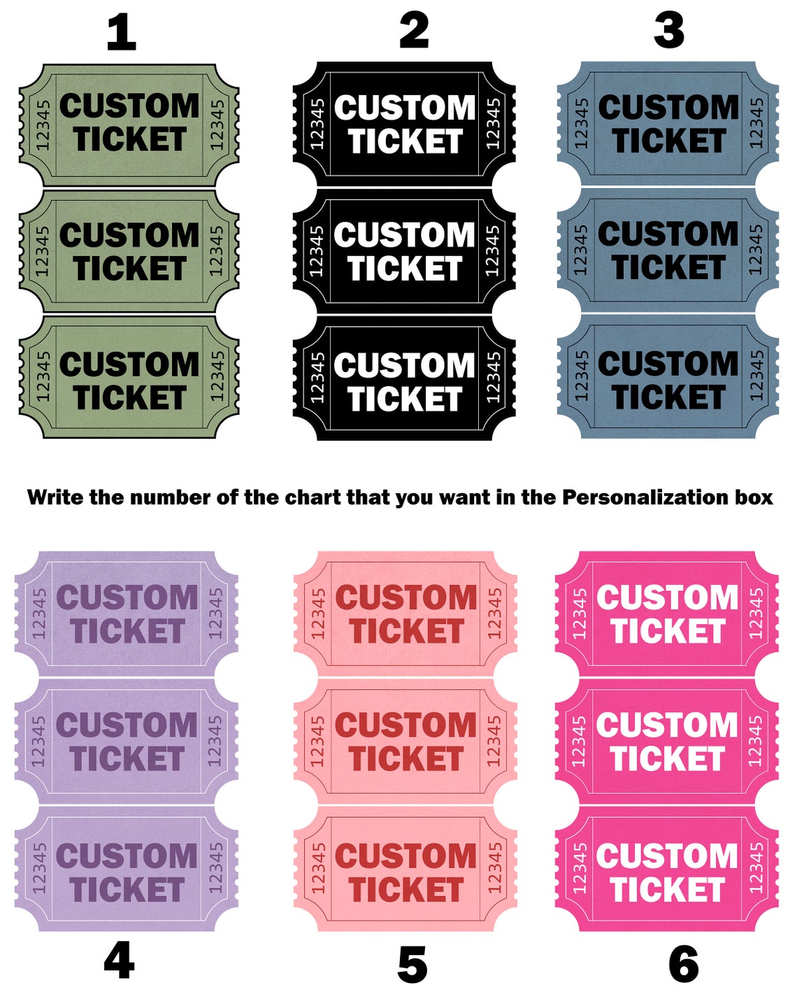 Pink Custom Ticket Stub Retro Raffle Personalized Dorm Wall Art - Image 4