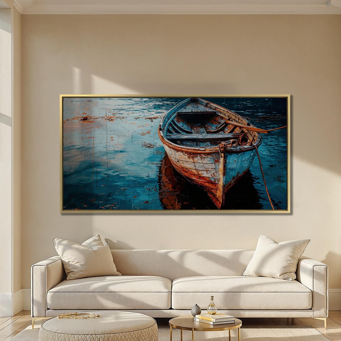Nautical Rowboat Coastal Art Print, Peaceful Decor - Image 5