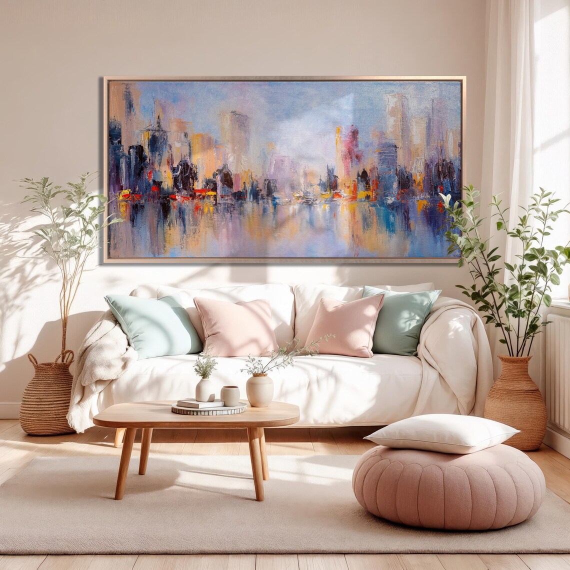 Abstract Skyline City View, Modern Cityscape Art Print - Image 4