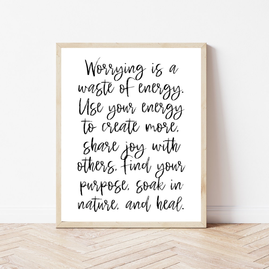 Manifestation Wall Art Positive Quote Print Manifest Poster Healing Self Care Worrying Love