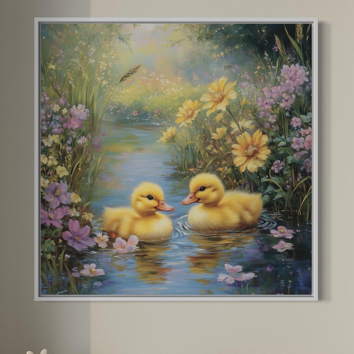 Adorable Duckling Whimsical Nature Print
