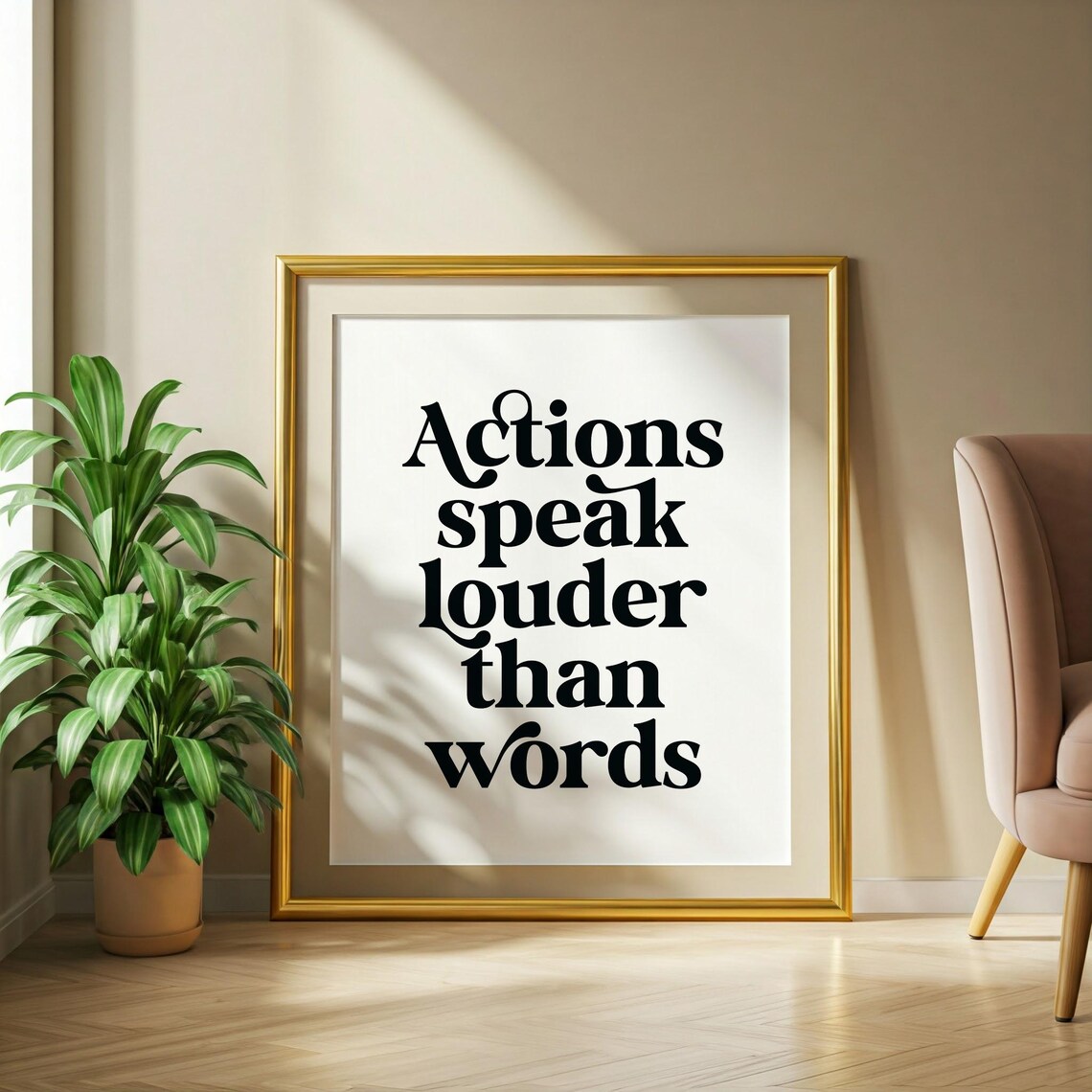 Actions Speak Louder Than Words - Quote Print - Image 3