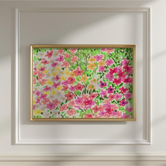 Colorful Floral Ditsy Flower Art Print