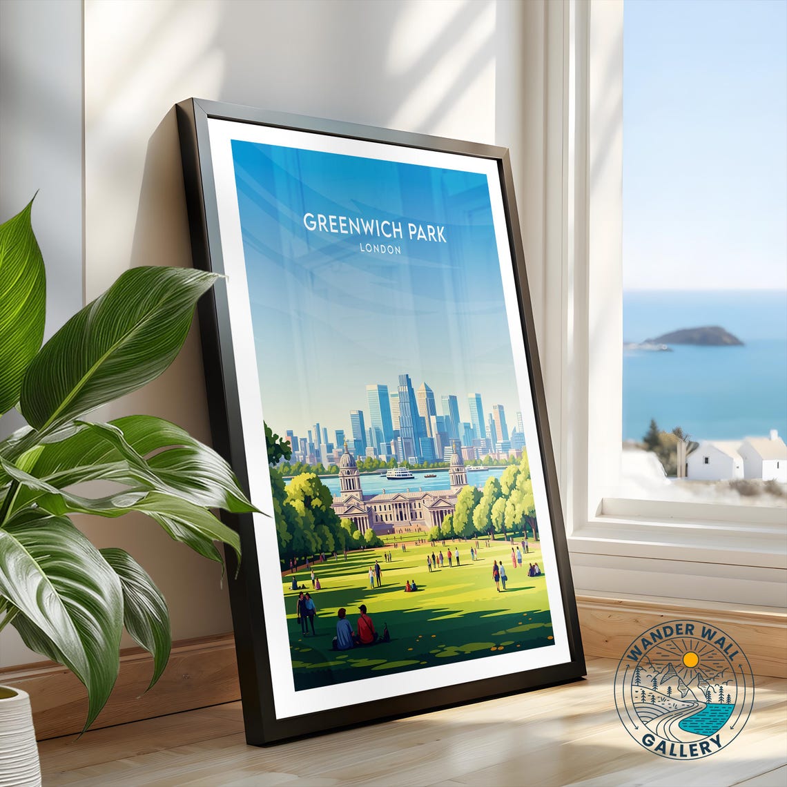 Greenwich Park London River View Old Royal Naval College Lawn Poster - Image 2