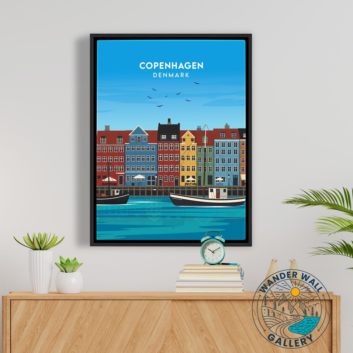 Copenhagen Denmark Nyhavn Colorful Harbor Houses Boats Poster - Image 5