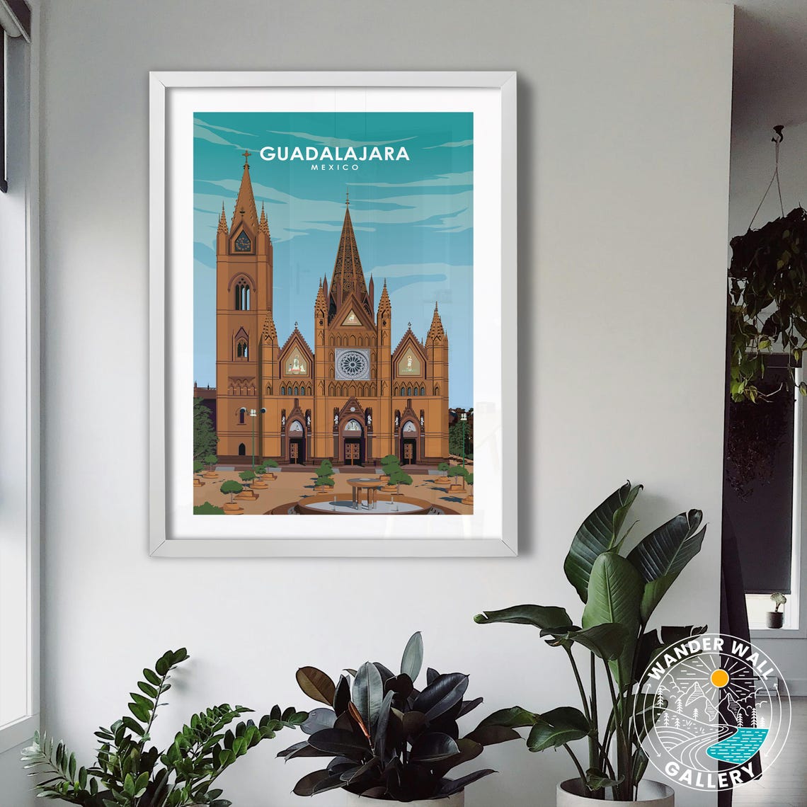 Guadalajara Mexico Travel Poster Vintage Mexican Print Landmark Art Personalized Home Decor Gift - Image 3