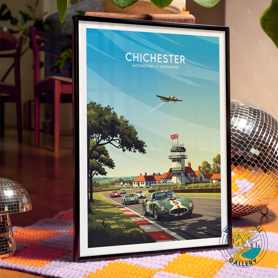 Chichester Motorsport at Goodwood Classic Racing Circuit Retro Poster - Image 4