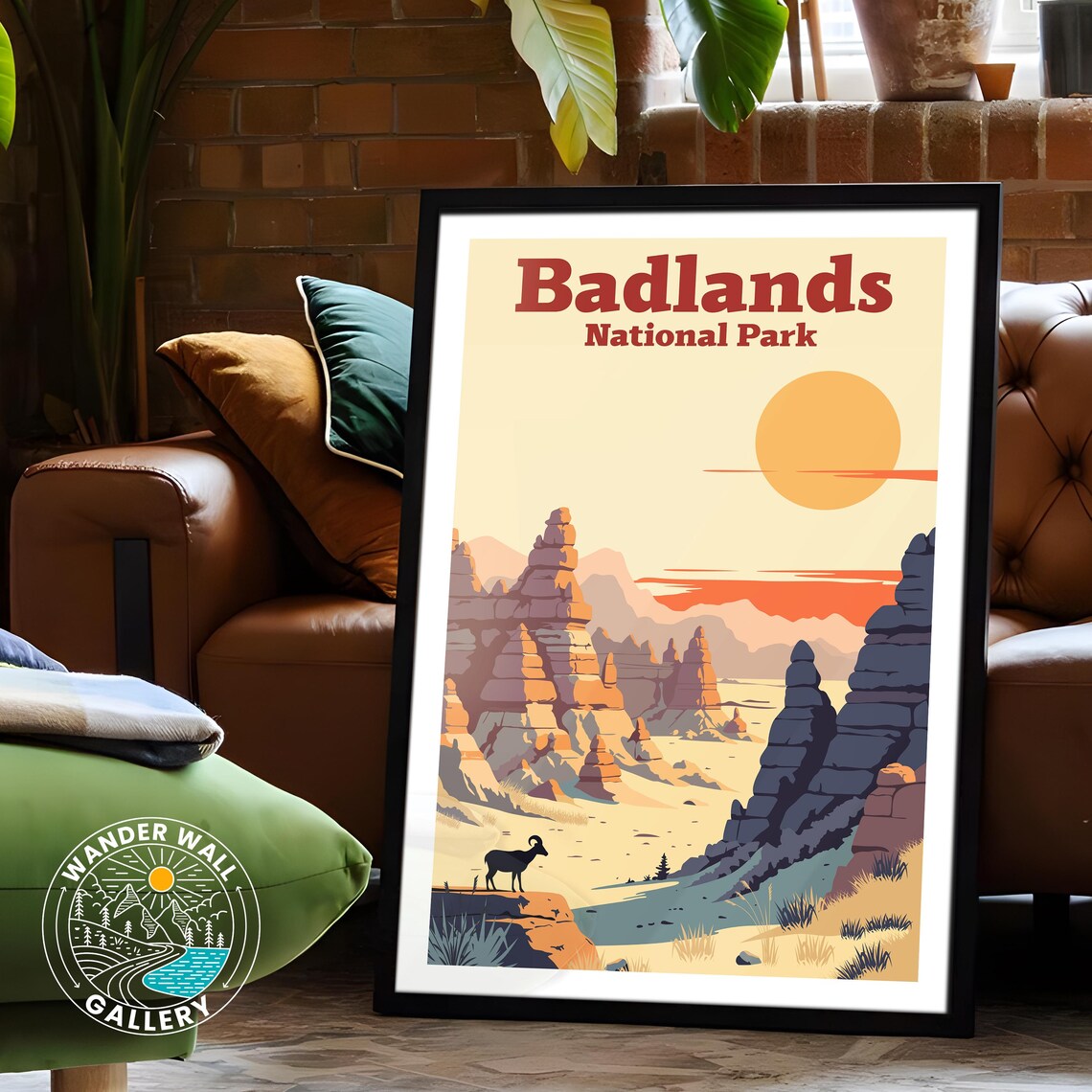 Badlands National Park Desert Buttes Bighorn Sheep Vintage Poster - Image 6