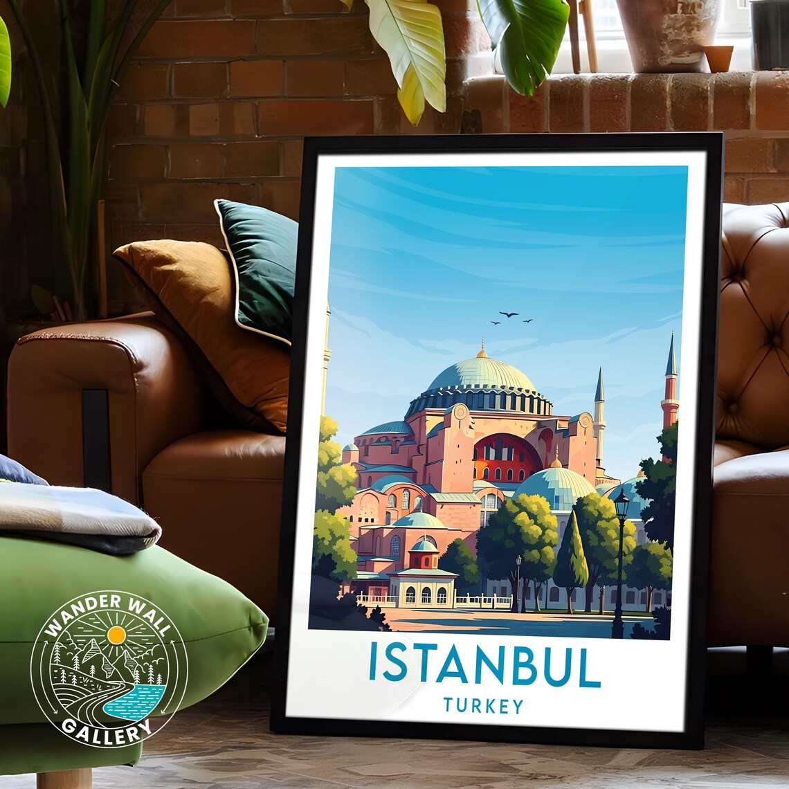 Istanbul Hagia Sophia Grand Dome Mosque Landmark City Travel Poster - Image 6