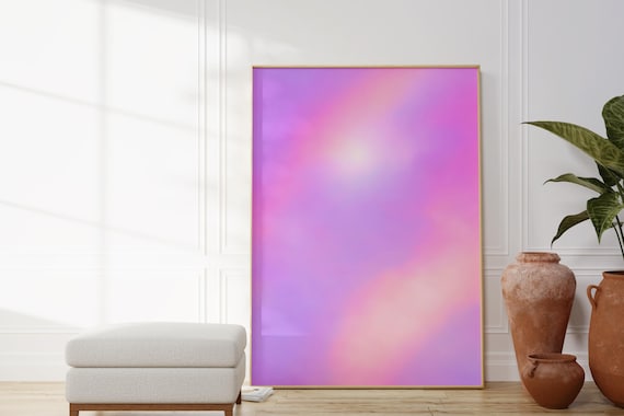Pastel Lavender Aura Abstract Gradient Soft Minimalist Poster