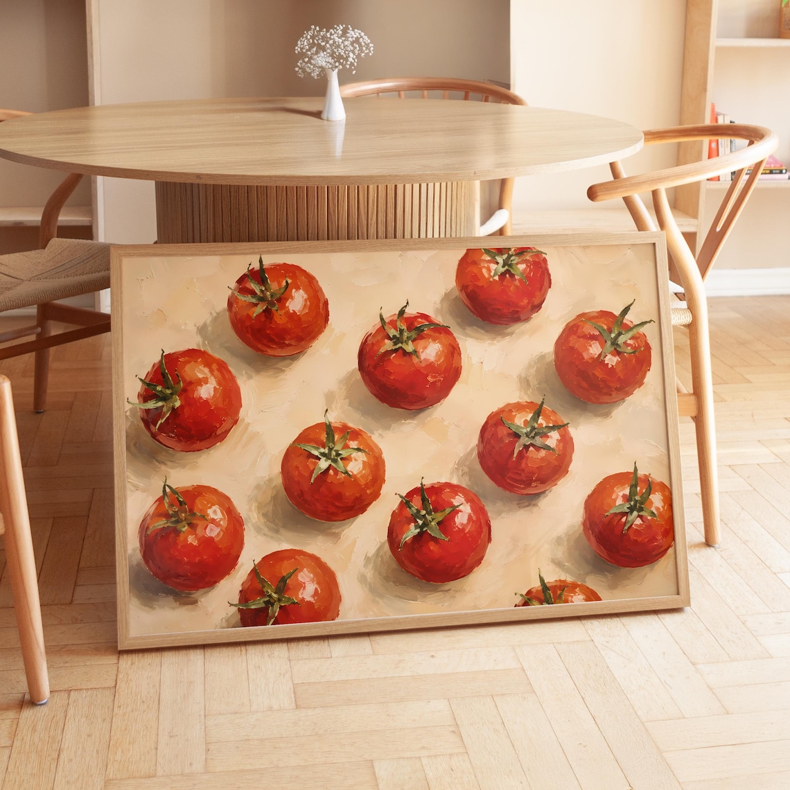 Vintage Tomato Poster, Mediterranean Kitchen Art Print