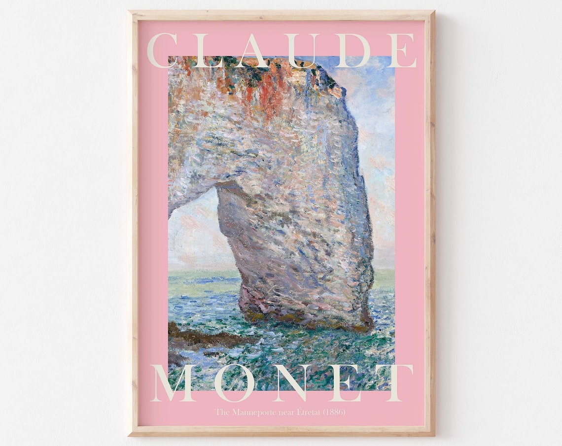 Claude Monet The Manneporte near Étretat 1886 Chalk Arch Poster