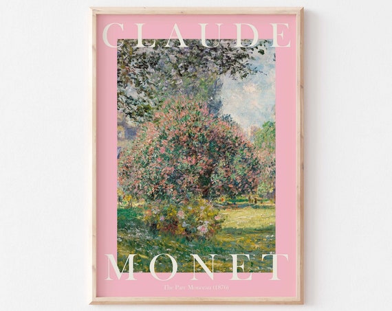 Monet Poster Claude Monet Print Monet Wall Art Monet Picture Modern Monet Print Vintage Monet Art The Parc Monceau
