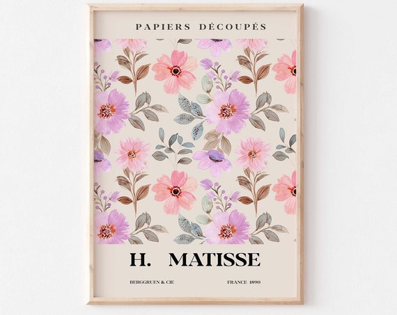 Pretty Pink Lilac Flowers Matisse Print Henri Matisse Wall Art Henri Matisse Matisse Poster Matisse Print A5 A4 A3 A2 A1 A0