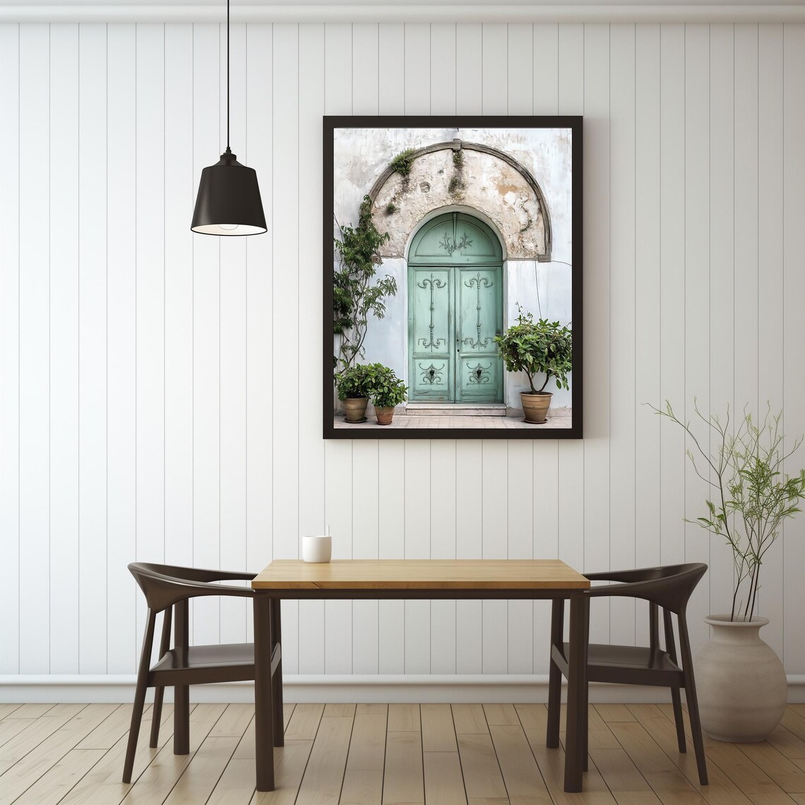 Boho Door Abstract Art Print, Green Home Decor - Image 3
