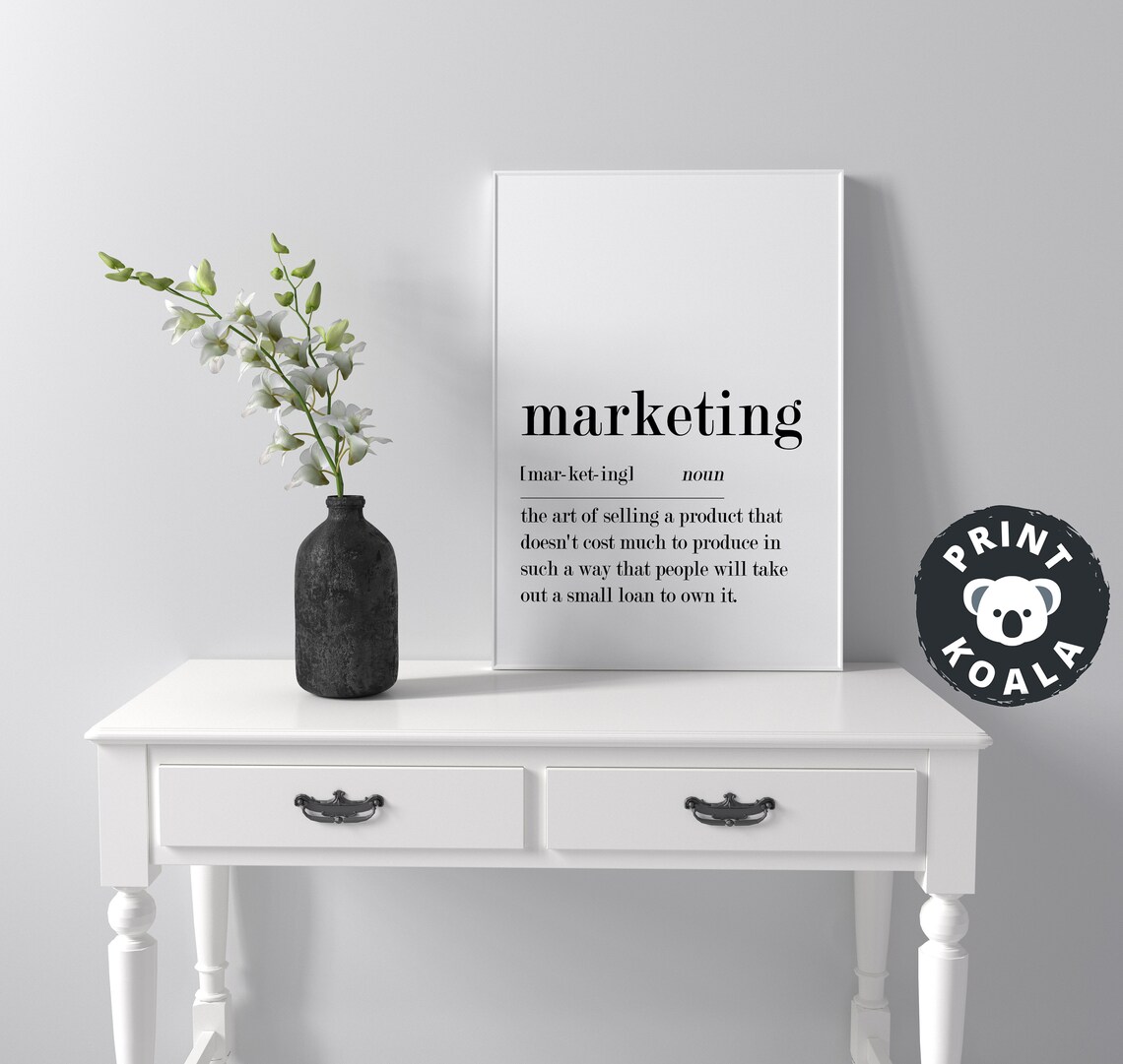 Marketing Definition Funny Art Of Selling Product Small Loan Poster - Image 4