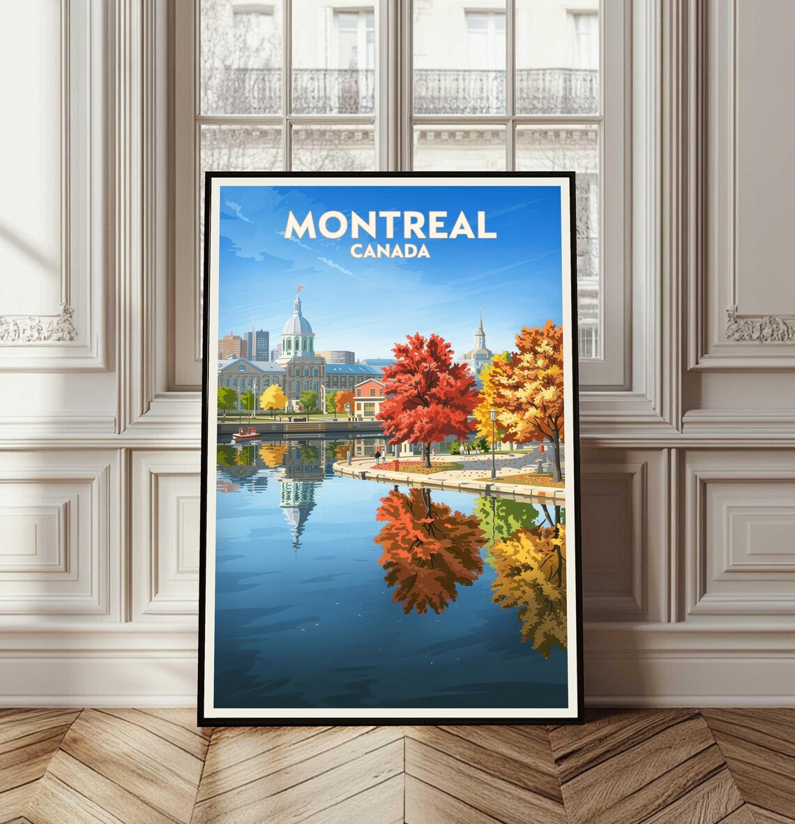 Montreal Poster Travel Canada Print Wall Art Cityscape Nature