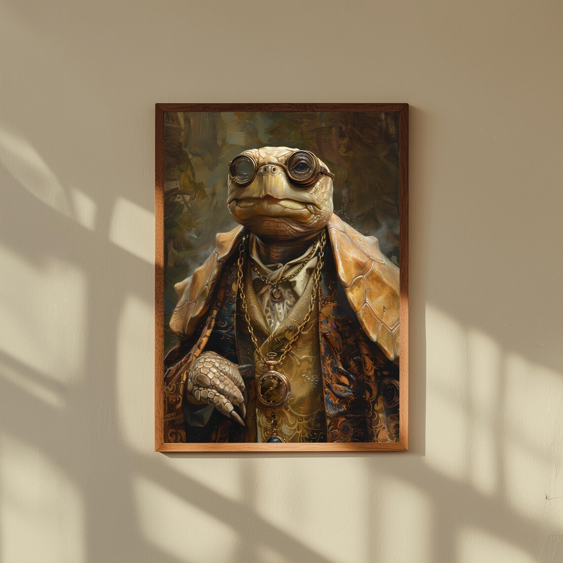 Animal Portrait Vintage Style Pet In Suit Art Print