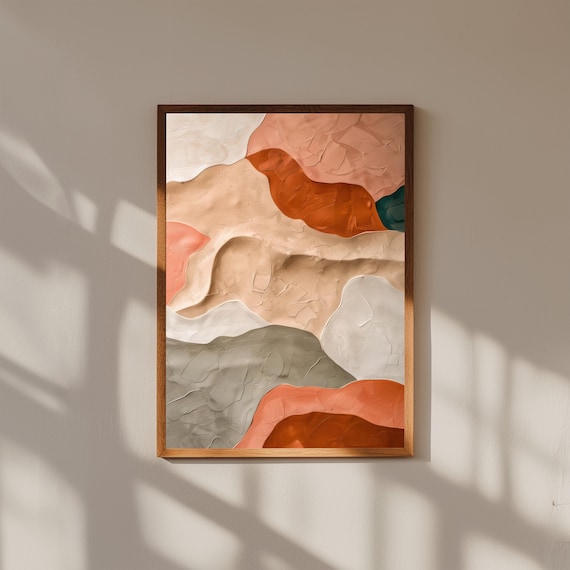 Abstract Organic Painting Print Layered Textured Fine Art
