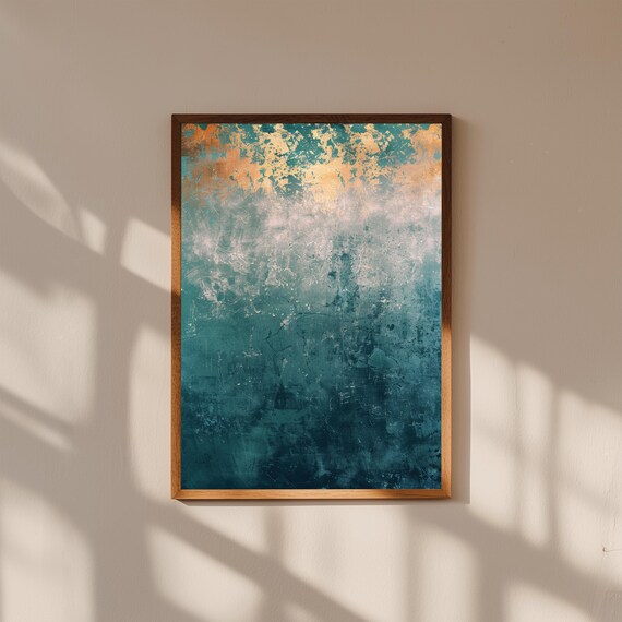 Neutral Abstract Color Field Art Print Midcentury Modern Minimalist Decor