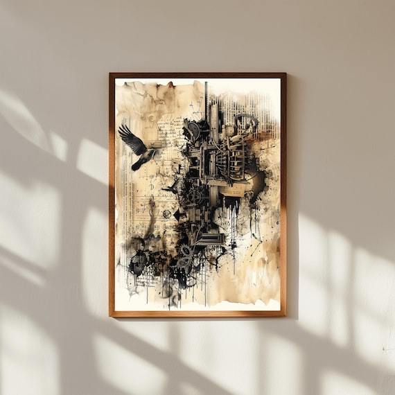 Dadainspired Wall Art Print Surreal Abstract Modern Home Decor
