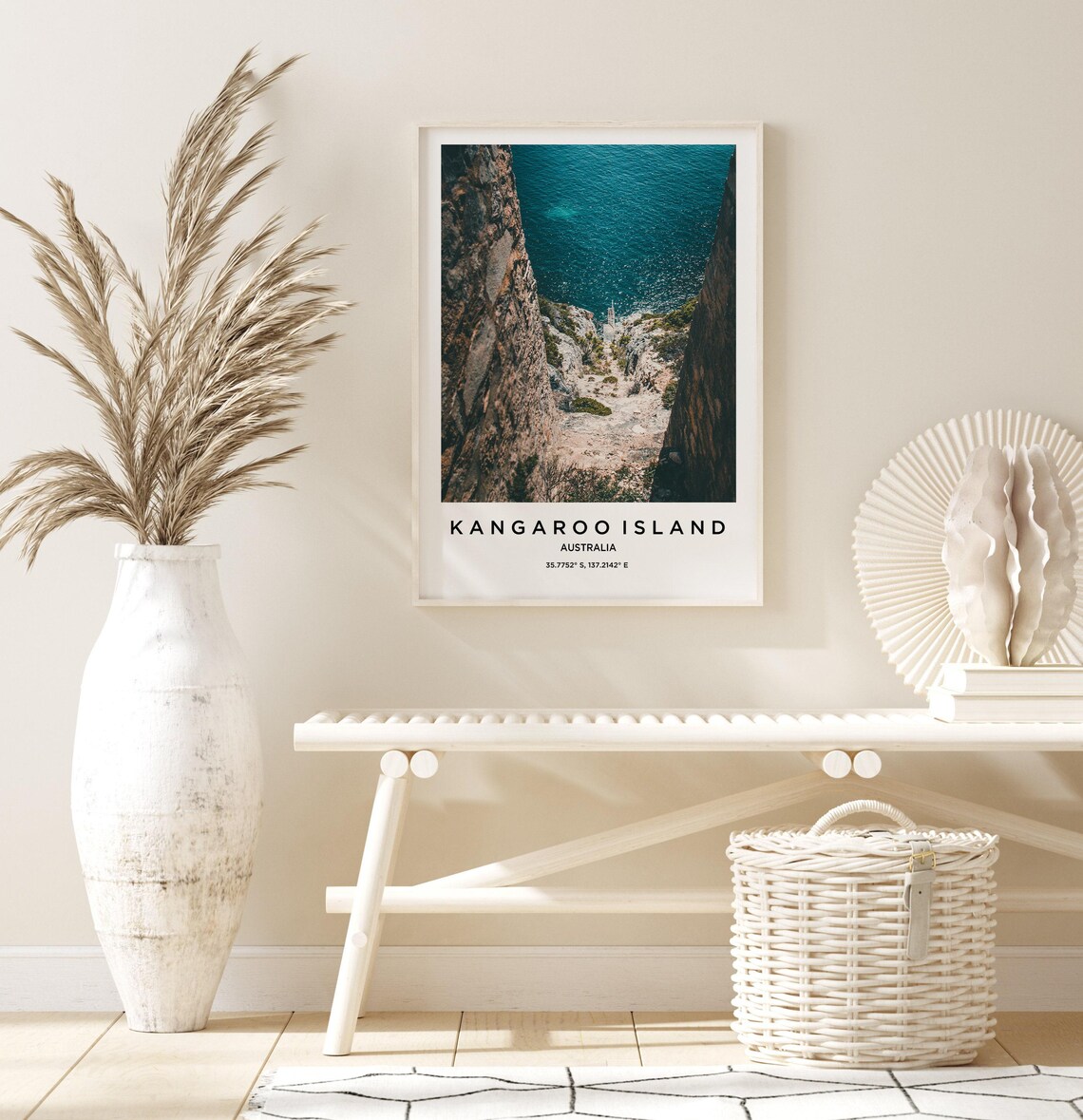 Kangaroo Island Australia Rocky Cleft Ocean View Photo Travel Poster - Image 3