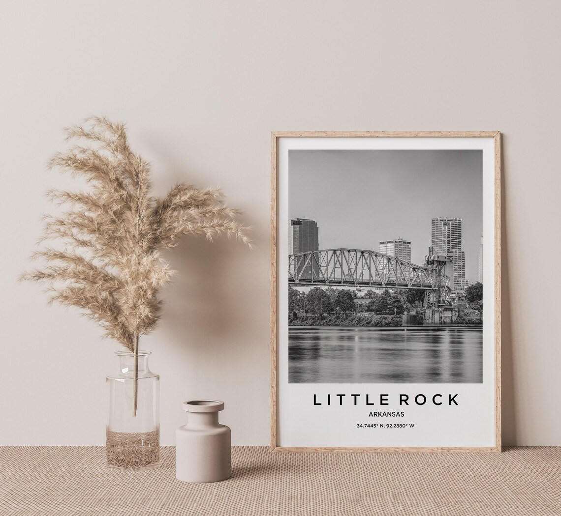 Little Rock Travel Poster, City Map Art Print - Image 2