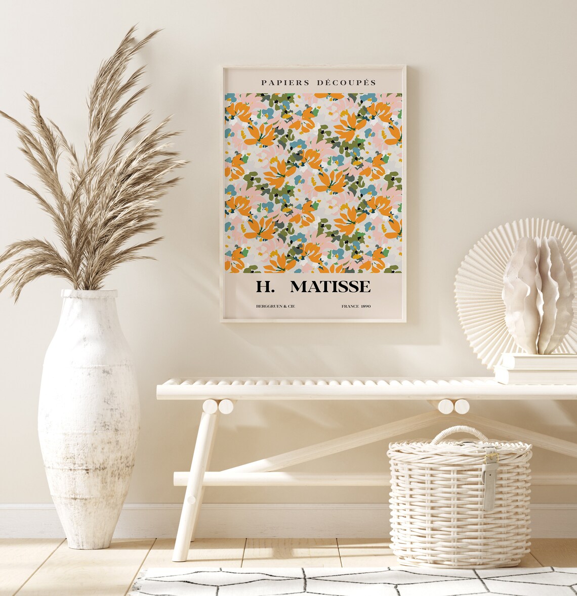 Matisse Papier Decoupe Orange Floral Cut Out Gallery Exhibition Poster - Image 3