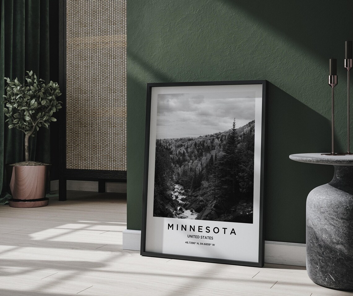 Minnesota Travel Poster, Minnesota Map Art - Image 2