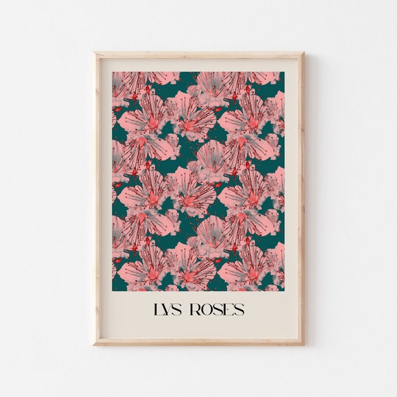 Flower Market Prints Flower Poster Matisse Poster Flower Print Lys Roses Print Gallery Wall Wall Decor A2 A3 A4 A5