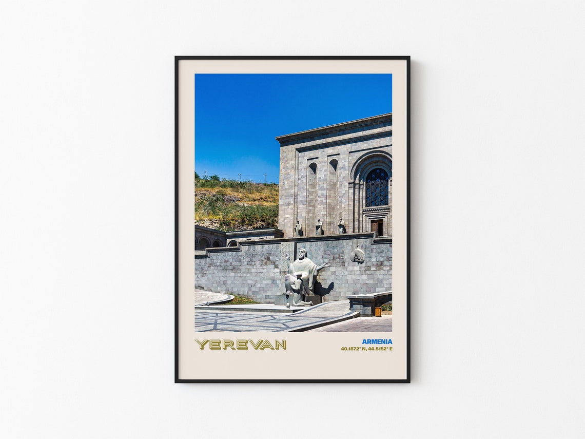 Yerevan Travel Poster Yerevan Print Yerevan Photo Print Yerevan Wall Decor Yerevan Travel Art Yerevan Armenia Picture Yerevan 4 - Image 3