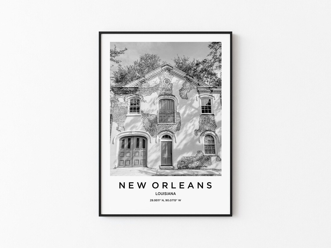 New Orleans Travel Poster, New Orleans Map