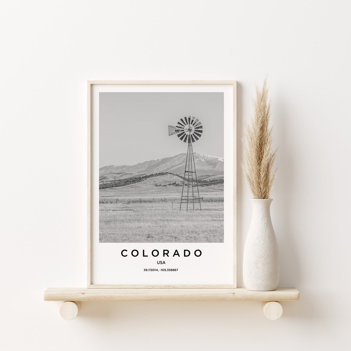 Colorado Travel Poster Colorado Print Colorado Photo Print Black And White Photography Monochrome Travel Photography America Travel - Image 3