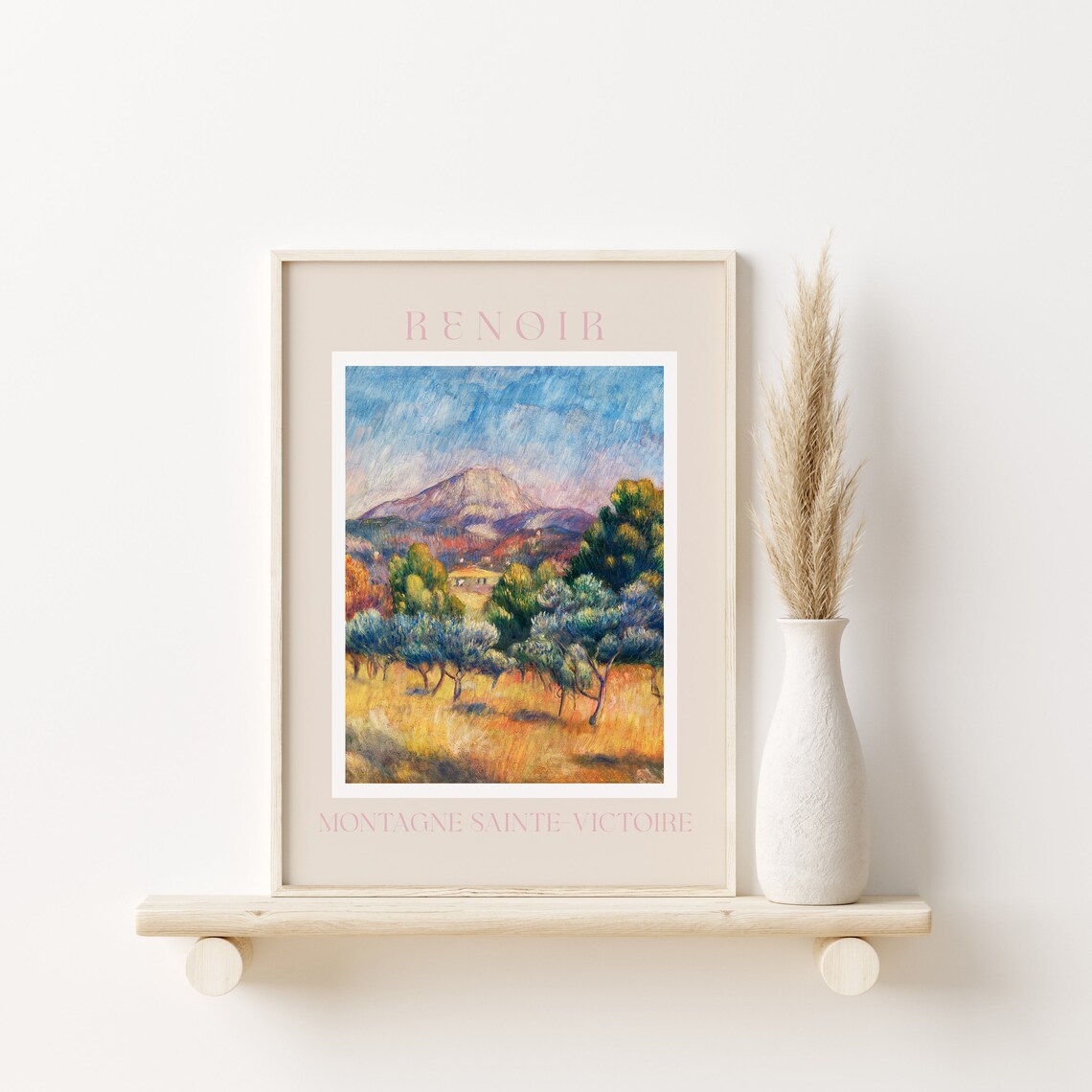 Renoir Montagne Sainte Victoire Golden Autumn Landscape Art Poster