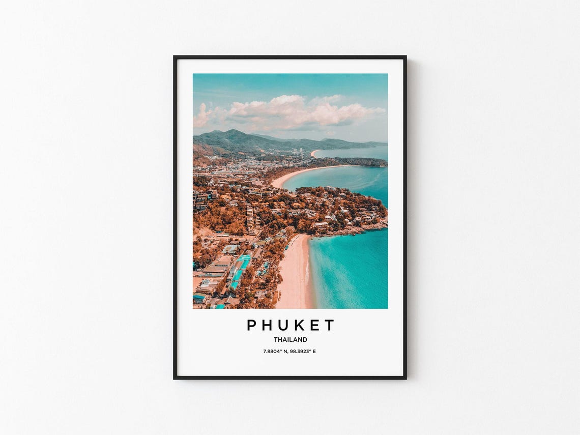Phuket Thailand Aerial Beach Turquoise Water Coastline Poster