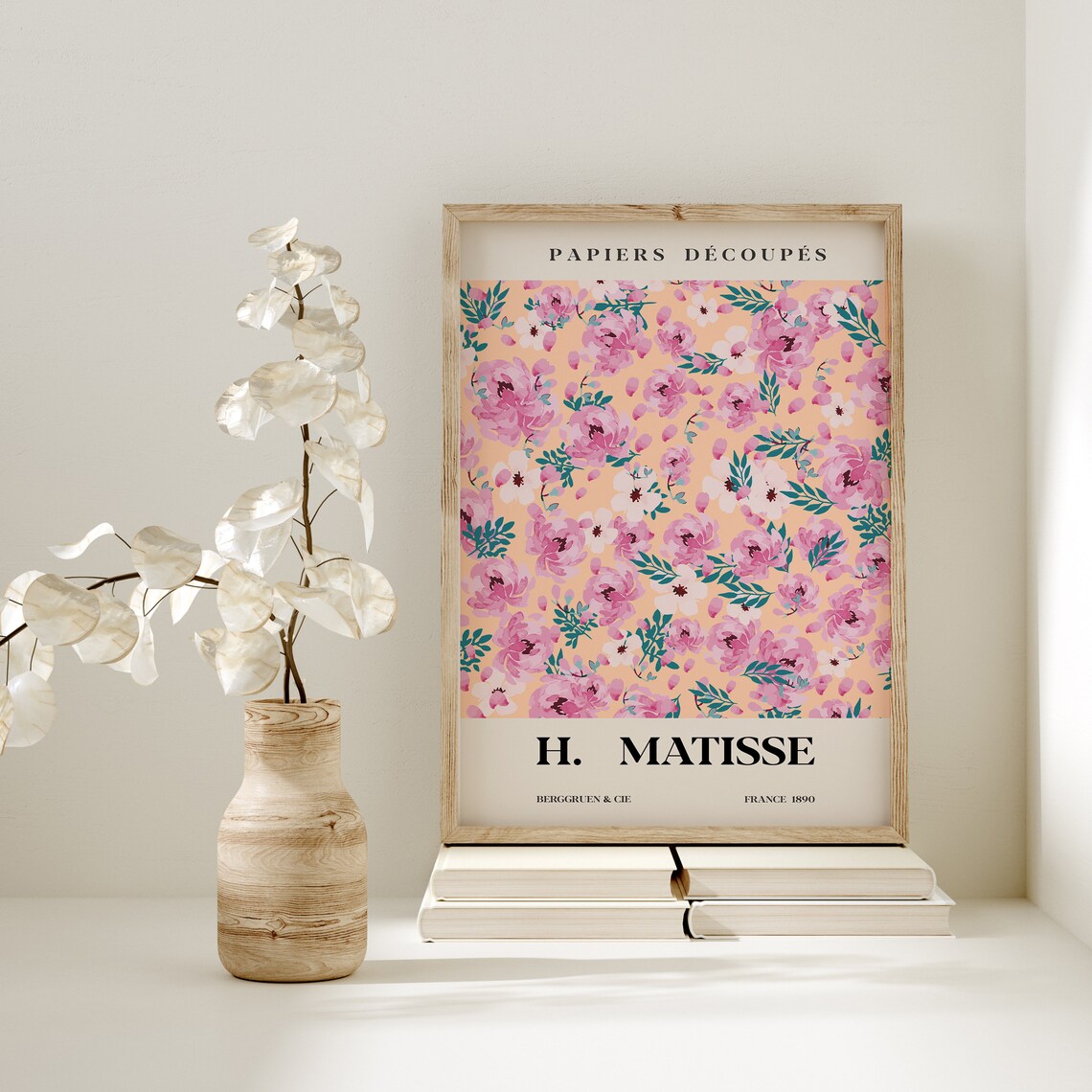 Henri Matisse Pink Floral Chintz Papiers Decoupes Wall Print - Image 3