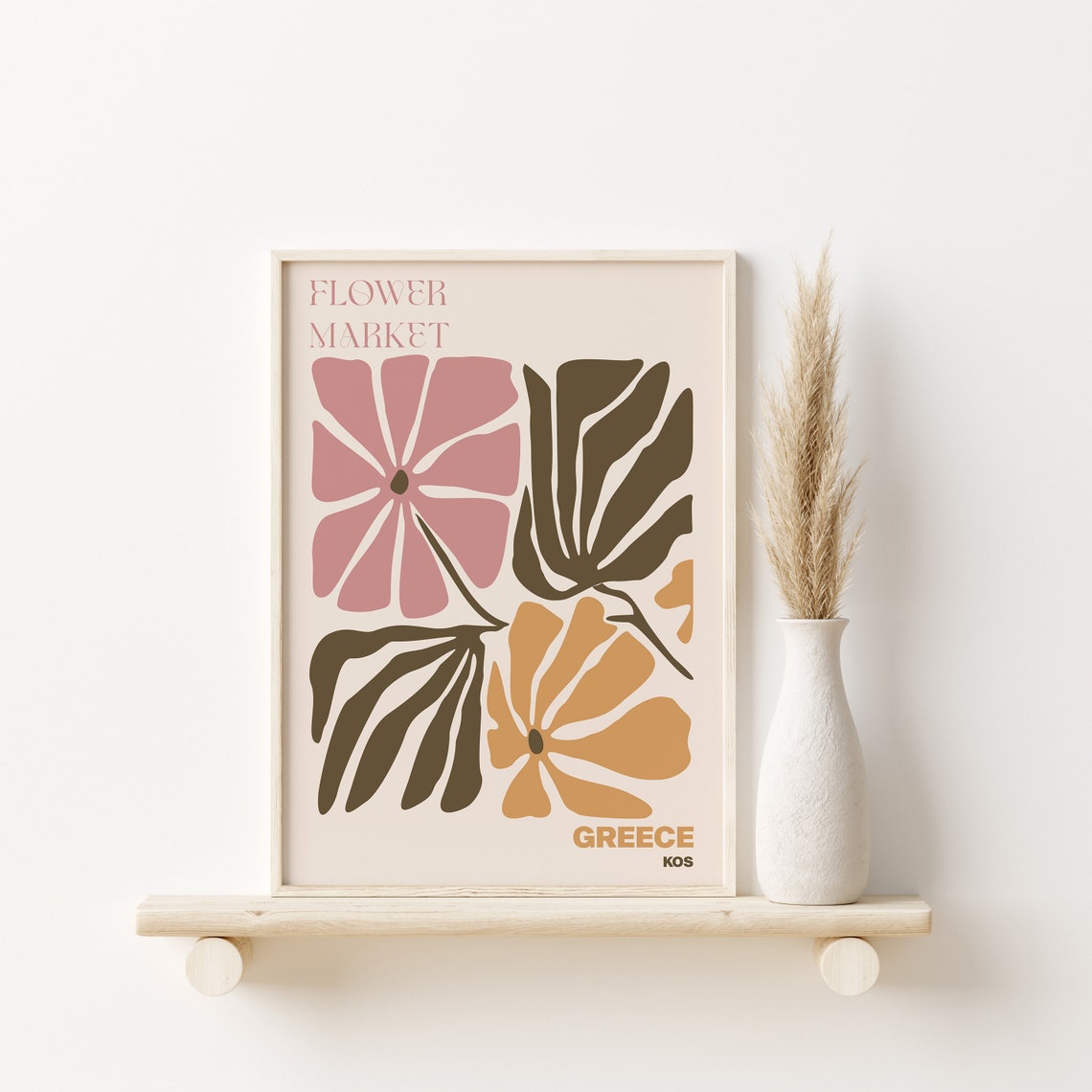 Flower Market Greece Kos Tropical Blossoms Bold Modern Poster - Image 3
