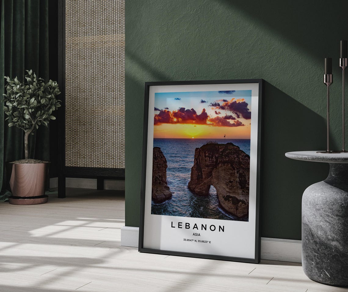 Lebanon Art Lebanon Print Lebanon Poster Lebanon Art Lebanon Photo Lebanon Map Lebanon Painting Lebanon Travel - Image 2