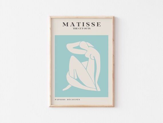 Matisse The Cut Outs Reclining Figure Light Blue Exhibition Poster