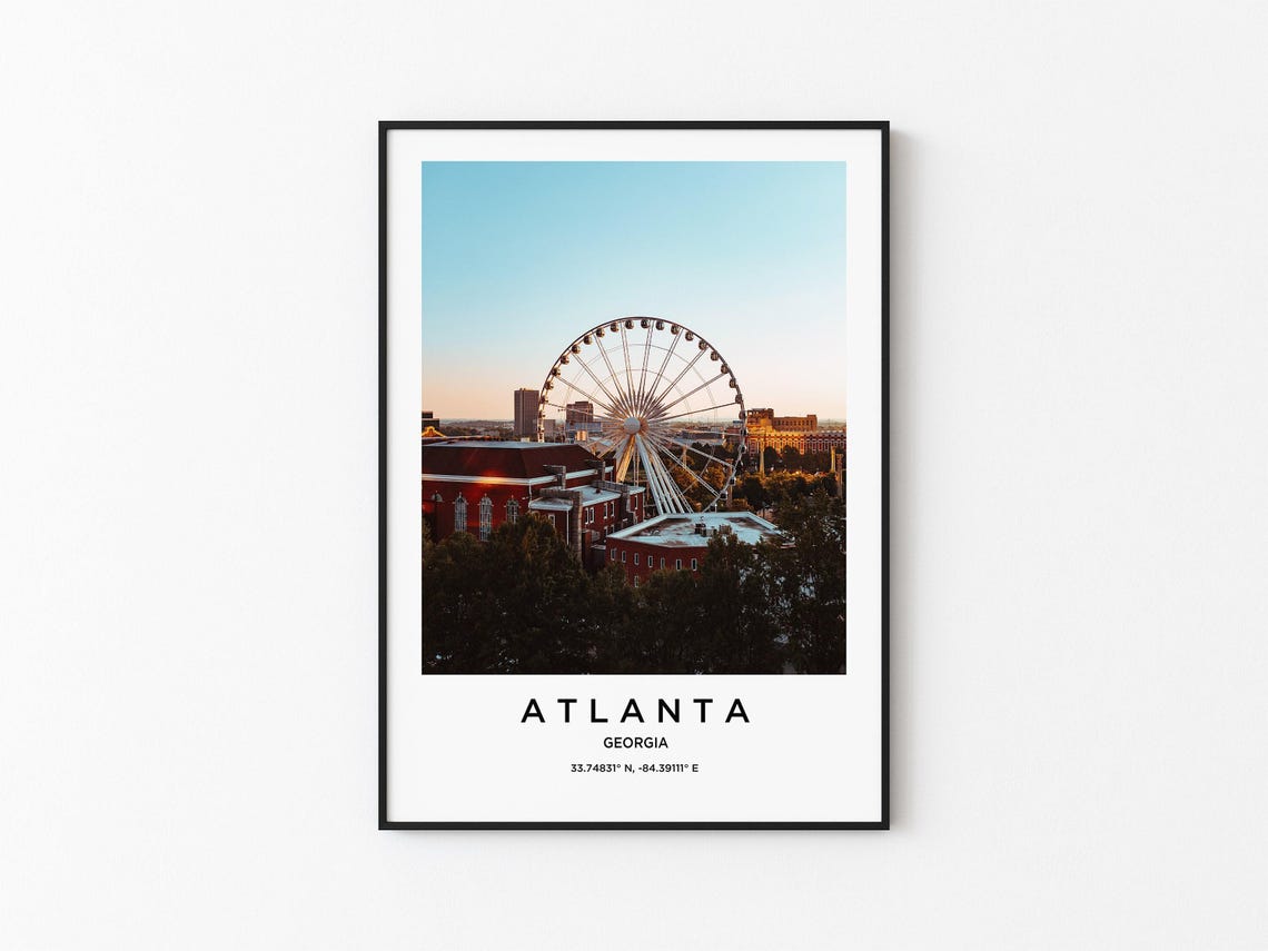 Atlanta Art Atlanta Print Atlanta Poster Atlanta Art Atlanta Photo Atlanta Map Atlanta Painting Atlanta Travel