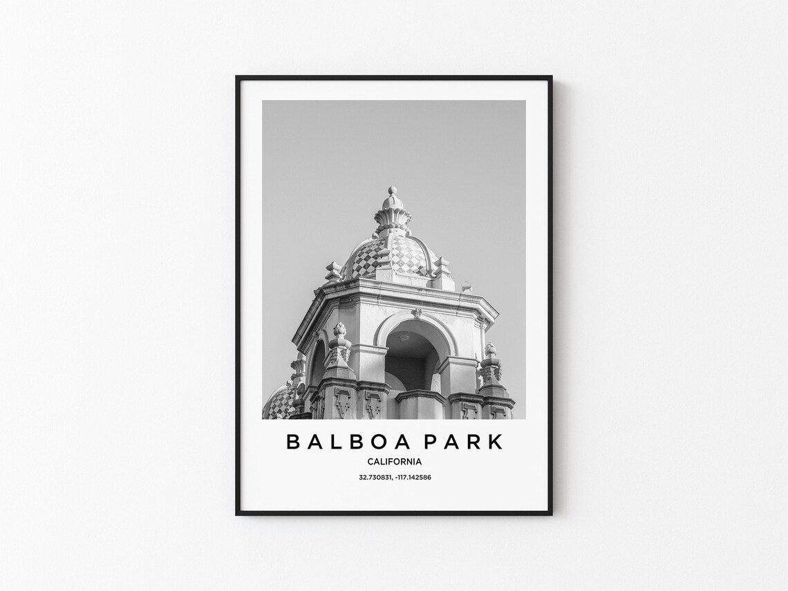 Balboa Park Travel Poster, San Diego Landmark