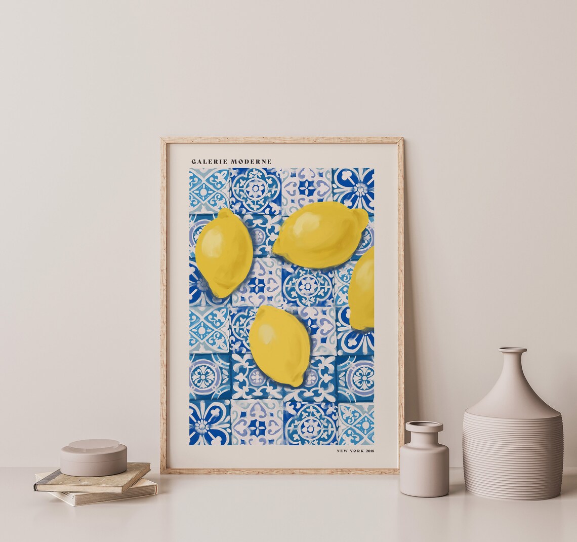 Lemons Kitchen Art Print Food Poster Modern Kitchen Wall Decor Kitchen Wall Art Lemons Kitchen Poster Lemons Kitchen Print - Image 2