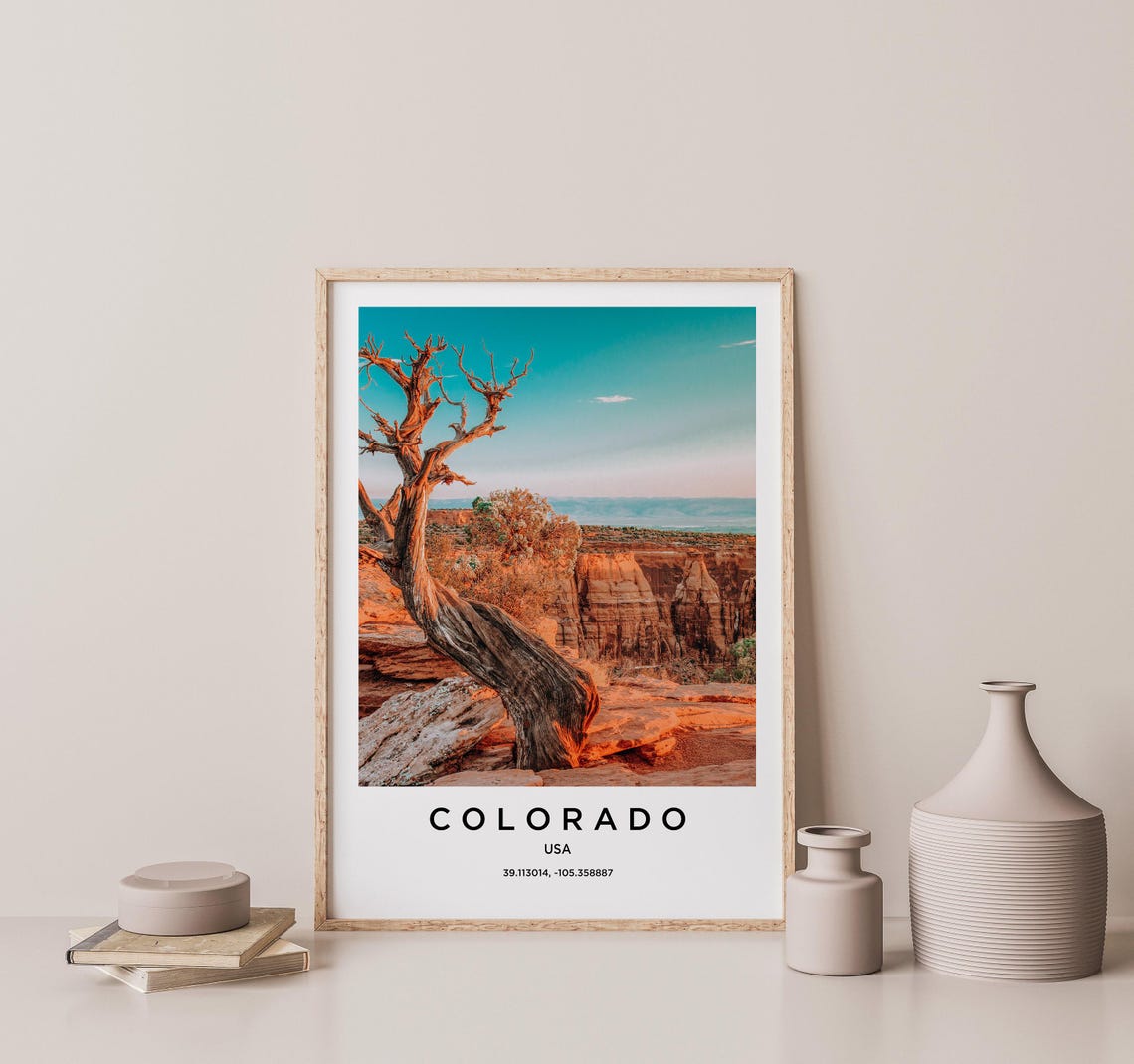 Colorado Canyon Overlook Twisted Juniper Red Rock Photo Poster - Image 2